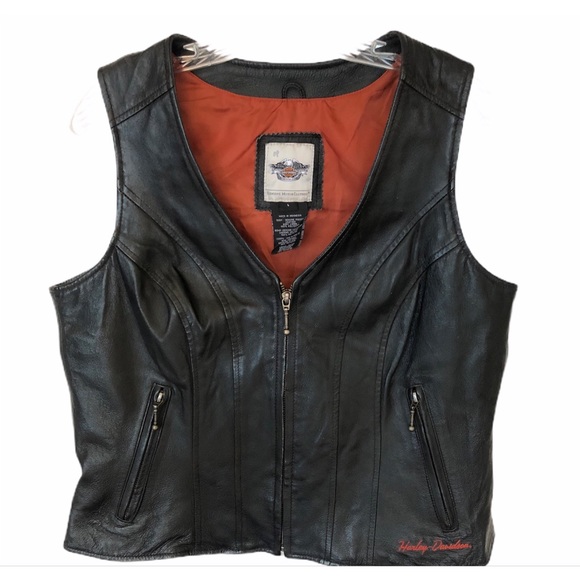 Harley-Davidson Jackets & Blazers - Harley Davidson black leather vest size L